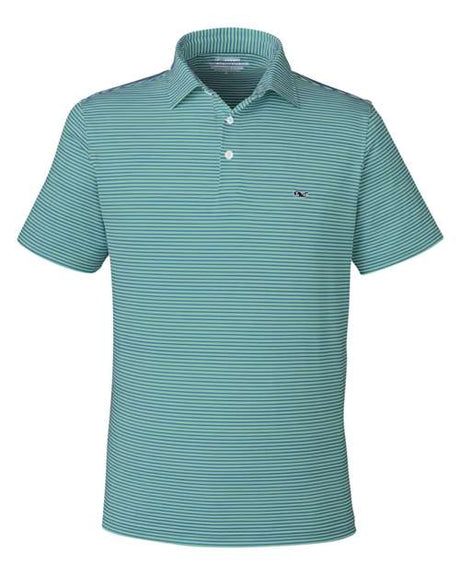 vineyard vines Men's Bradley Stripe Sankaty polo featuring refined striped styling for casual outfits