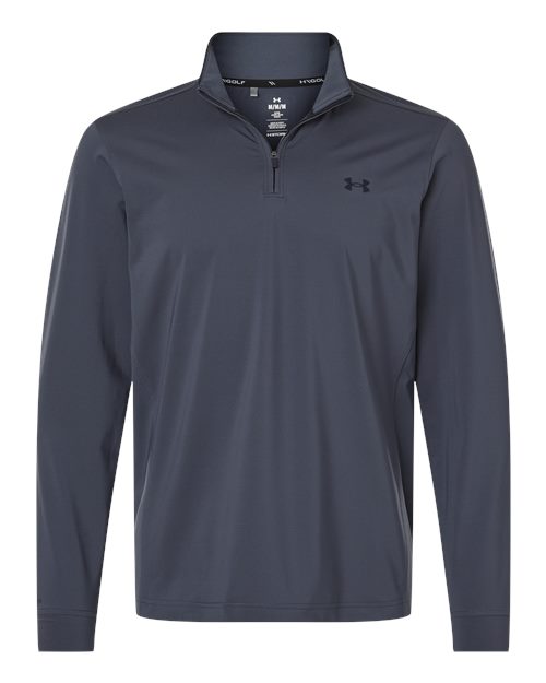 Men's Stretch Knit UPF 50 Quarter-Zip Pullover for On and Off the Course product image showing design, fit and key pe...