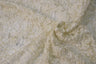 Enchanted Sheer Polyester Fabric - Metallic Floral Embroidery, 52" Width (1 Yard)