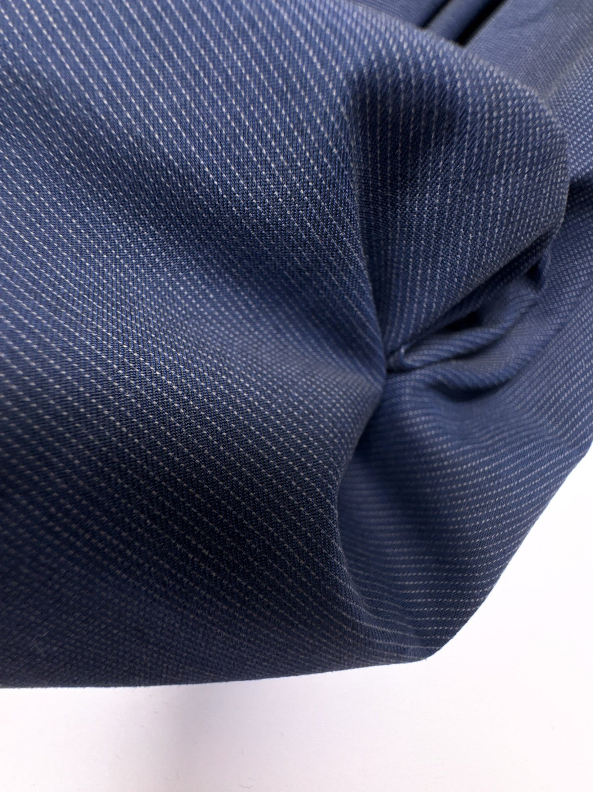 Italian Blue Striped Viscose Fabric