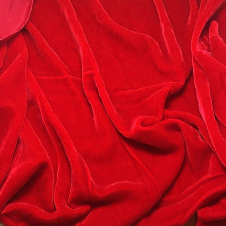 Silk Rayon Velvet Fabric - 80 Percent Rayon 20 Percent Silk, Velvet, 45" Width, 180 GSM (1 Yard)