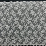 Embroidered Lace Fabric with Eyelash Scallop
