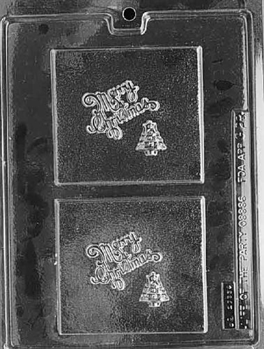 Merry Christmas Chocolate Gift Card Mold - LPG028