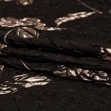 Metallic Rose Gold and Black Rosy Luxury Brocade