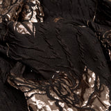 Metallic Rose Gold and Black Rosy Luxury Brocade