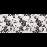 Metallic Black and White Alyssum Rosy Luxury Brocade