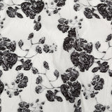 Metallic Black and White Alyssum Rosy Luxury Brocade