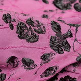 Metallic Black and Sachet Pink Rosy Luxury Brocade