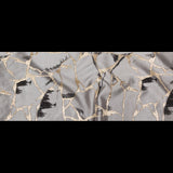 Metallic Gold, London Fog and Black Satin-Faced Abstract Luxury Brocade