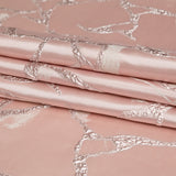 Metallic Dynasty Pink, Misty Rose and Shell Satin-Faced Abstract Luxury Brocade