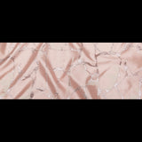 Metallic Dynasty Pink, Misty Rose and Shell Satin-Faced Abstract Luxury Brocade