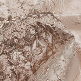 Metallic Peach Blush, Pink Salt and Champagne Abstract Border Brocade