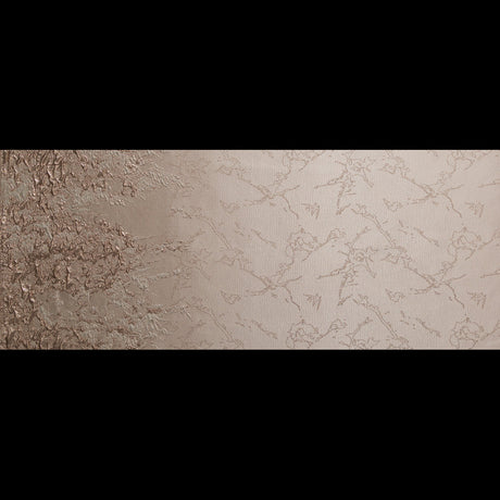 Metallic Peach Blush, Pink Salt and Champagne Abstract Border Brocade