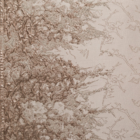 Metallic Peach Blush, Pink Salt and Champagne Abstract Border Brocade