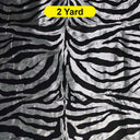 Zebra Flocking Taffeta Flocking Velvet Zebra Fabric 60" Wide