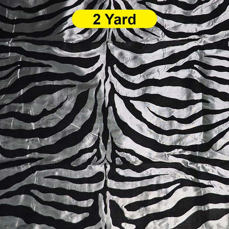 Zebra Flocking Taffeta Flocking Velvet Zebra Fabric 60" Wide