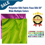 Polyester Silk Fabric Faux Silk 54" Wide Multiple Colors