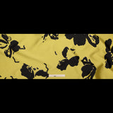 Metallic Abstract Jacquard Lame - Black and Blazing Yellow