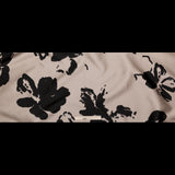 Metallic Abstract Jacquard Lame - Black and Mushroom