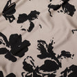 Metallic Abstract Jacquard Lame - Black and Mushroom
