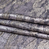 Metallic Aluminum and Orchid Haze Abstract Luxury Brocade