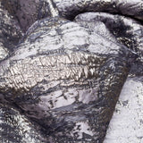Metallic Aluminum and Orchid Haze Abstract Luxury Brocade