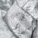 Metallic Matte Silver Abstract Luxury Brocade