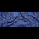 Metallic Blue Morpho and Navy Peony Abstract Luxury Brocade