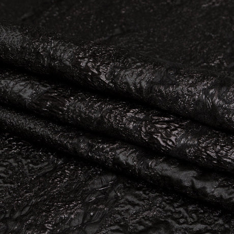 Metallic Black Abstract Luxury Brocade