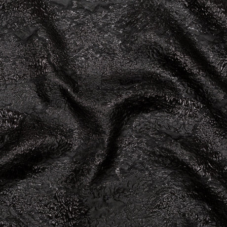 Metallic Black Abstract Luxury Brocade
