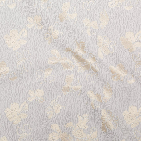 Metallic Aloe Wash and White Sand Floral Luxury Brocade