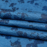 Metallic Baleine Blue and Black Floral Luxury Brocade