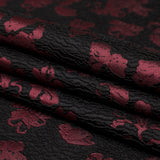 Metallic Black and Rhododendron Floral Luxury Brocade