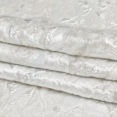 Metallic Silver and Drizzle Rosy Luxury Brocade