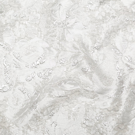Metallic Silver and Drizzle Rosy Luxury Brocade