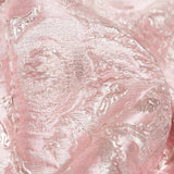 Metallic Pink Dogwood and Pink Icing Rosy Luxury Brocade