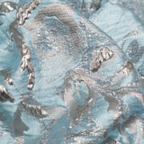 Metallic Zinc and Tourmaline Rosy Luxury Brocade