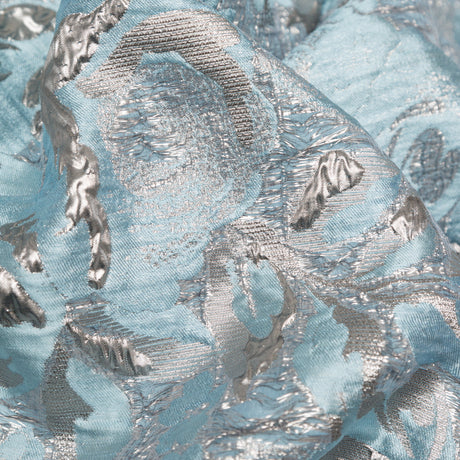 Metallic Zinc and Tourmaline Rosy Luxury Brocade