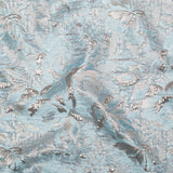 Metallic Zinc and Tourmaline Rosy Luxury Brocade