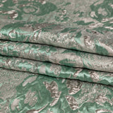Metallic Simply Taupe and Winter Green Rosy Luxury Brocade