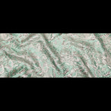 Metallic Simply Taupe and Winter Green Rosy Luxury Brocade