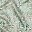 Metallic Simply Taupe and Winter Green Rosy Luxury Brocade