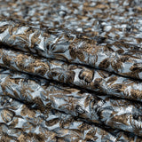 Metallic Quarry and Kangaroo Floral Luxury Brocade