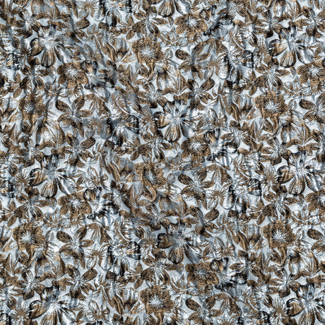 Metallic Quarry and Kangaroo Floral Luxury Brocade