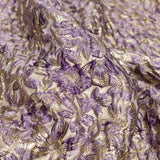 Metallic Sesame and Shadow Purple Floral Luxury Brocade