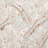 Metallic Bright Gold, Milky Green and Icelandic Blue Floral Luxury Brocade