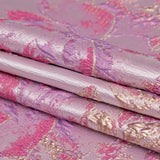 Floral Metallic Brocade - Bright Gold, Lavender and Fuchsia Pink