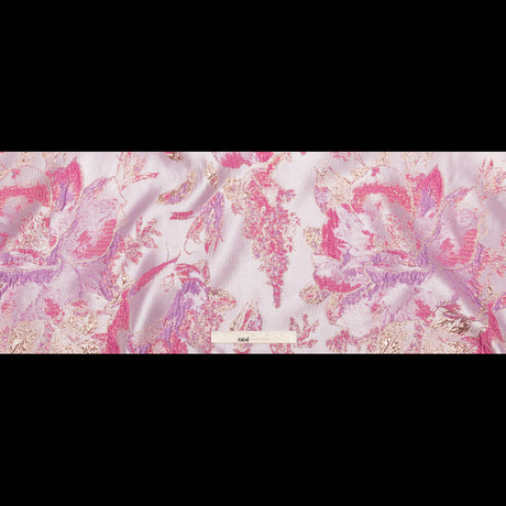 Floral Metallic Brocade - Bright Gold, Lavender and Fuchsia Pink