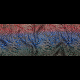 Metallic Space Cherry, Blue Morpho and Emerald Abstract Ombre Luxury Brocade