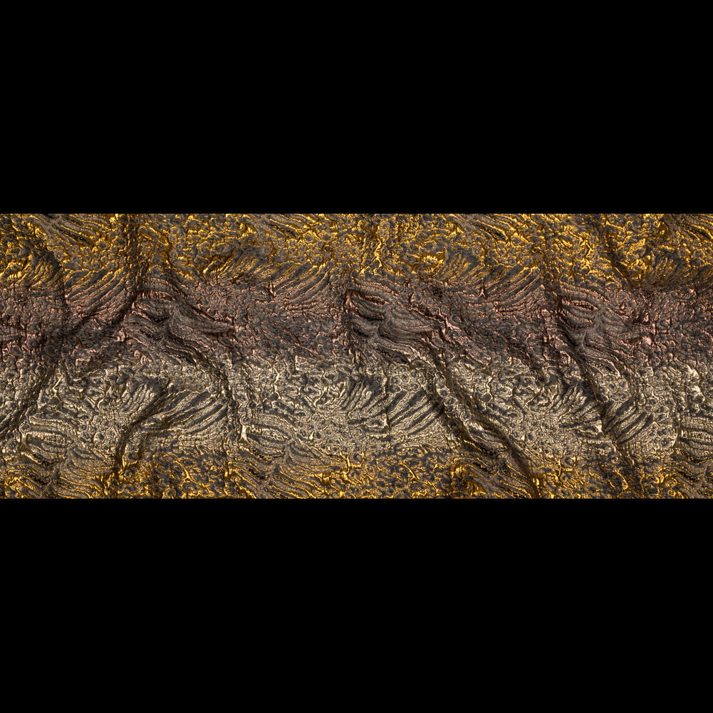 Metallic Bright Gold, Bronze and Winter Twig Abstract Ombre Luxury Brocade